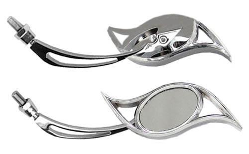 SR-4002 (PAIR) CUSTOM MIRROR THREAD M10 CHROME