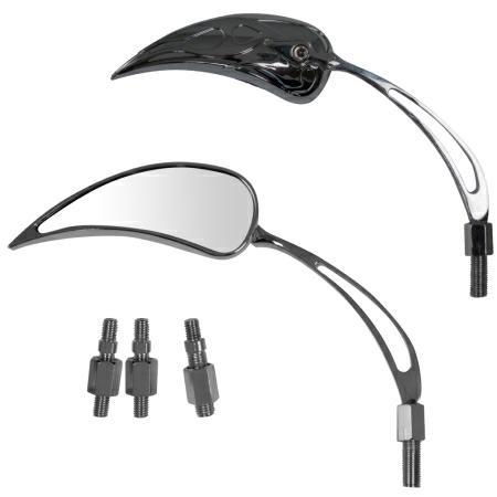 SR-4003 (PAIR) CUSTOM MIRROR THREAD M8 CHROME