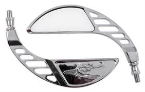 SR-4011 (PAIR) CUSTOM MIRROR THREAD M10 CHROME