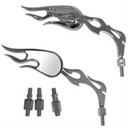 SR-4014 (PAIR) CUSTOM MIRROR THREAD M10 CHROME