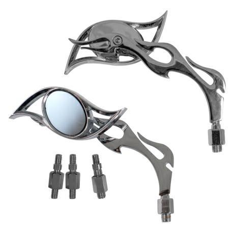 SR-4015 (PAIR) CUSTOM MIRROR THREAD M10 CHROME