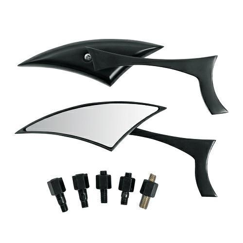 SR-4018 (PAIR) CUSTOM MIRROR THREAD M10 BLACK