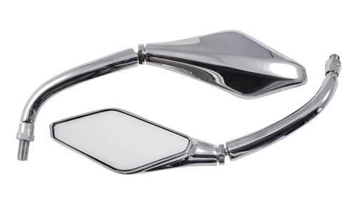 SR-4405 (PAIR) MIRROR THREAD M10 CHROME