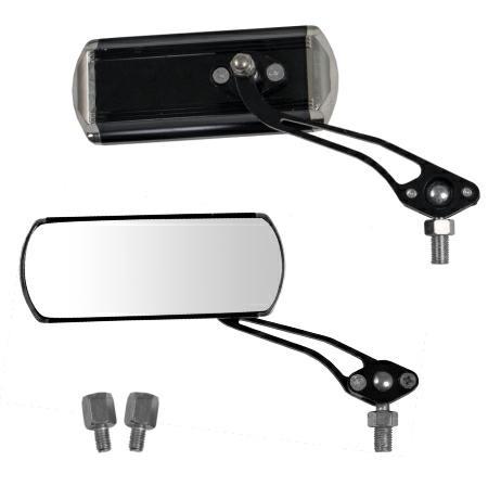 SR-4406 (PAIR) MIRROR THREAD M10 BLACK