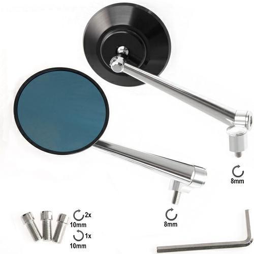 SR-4410 COPPIA SPECCHIO FINALE MANUBRIO ARGENTO