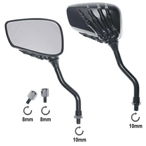 SR-4411 (PAIR) MIRROR MOTORCYCLE BLACK