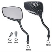 SR-4411 (PAIR) MIRROR MOTORCYCLE BLACK