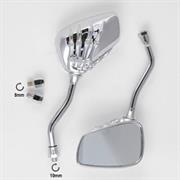 SR-4411 (PAIR) MIRROR MOTORCYCLE CHROME