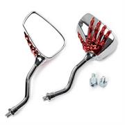 SR-4411 (PAIR) MIRROR MOTORCYCLE RED