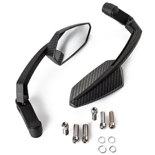 SR-4413 COPPIA SPECCHIO FINALE MANUBRIO CARBONIO