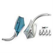 SR-4416 (PAIR)BAREND MIRROR MOTORCYCLE SILVER