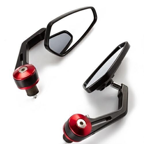 SR-4419 COPPIA SPECCHIO FINALE MANUBRIO ROSSO