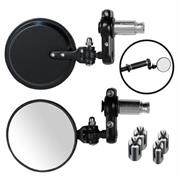 SR-4806 COPPIA SPECCHIO PIEGHEVOLE MANUBRIO NERO