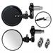 SR-4806 (PAIR) MIRROR BAR END FOLDABLE BLACK