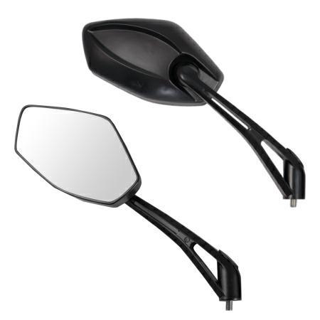 SR-4809 COPPIA SPECCHIO FILETTO M10  NERO