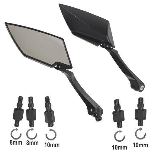 SR-4810 COPPIA SPECCHIO FILETTO M10  NERO