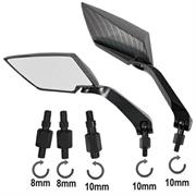 SR-4810 COPPIA SPECCHIO FILETTO M10  CARBONIO