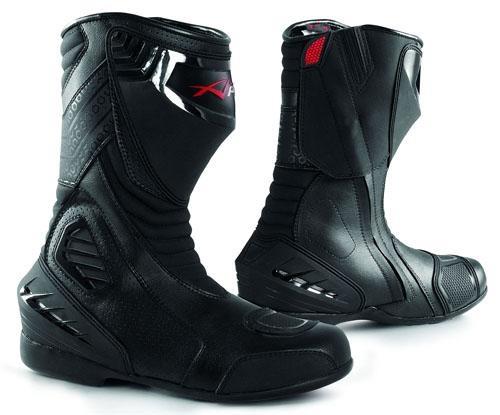 STRIPE LEATHER RACE BOOT BLACK SIZE 43