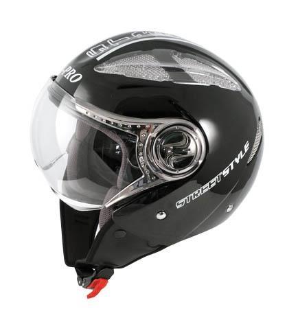 STREET STYLE CASCO A-PRO JET NERO TAGLIA XS