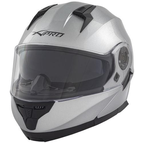 TARGET CASCO MODULARE DOPPIAVISIERA ARGENTO 2XL