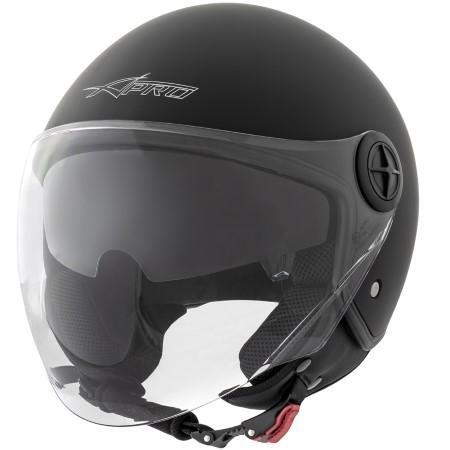 TRAFFIC JET HELMET DOUBLE VISOR MATT BLACK SIZE M