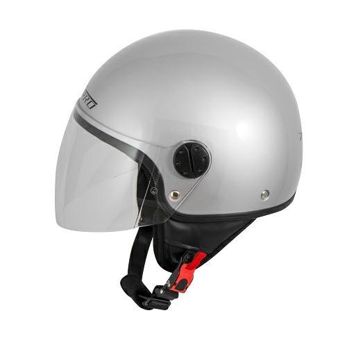 VISION CASCO JET VISIERA ARGENTO TAGLIA XL