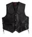WILD GILET IN PELLE NERO TAGLIA 3XL