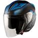 YORK CASCO JET DOPPIA VISIERA NERO OPACO BLU S