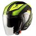 YORK CASCO JET DOPPIA VISIERA NERO OPACO FLUO M