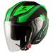 YORK DOUBLE VISOR JET HELMET MATT BLACK GREEN M