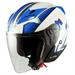 YORK CASCO JET DOPPIA VISIERA BIANCO BLU S