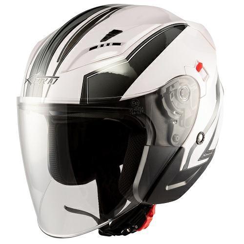 YORK CASCO JET DOPPIA VISIERA BIANCO GRIGIO M