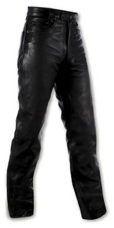 5 TASCHE PANTALONE IN PELLE NERO TAGLIA 38